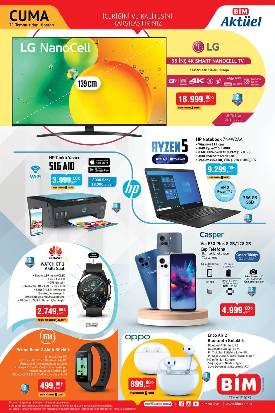BİM de yazlık terlikler 39 TL ye, vantilatör 399 TL ye, akıllı bileklik 499 TL ye düştü! BİM de sepet dolduracak fırsat!