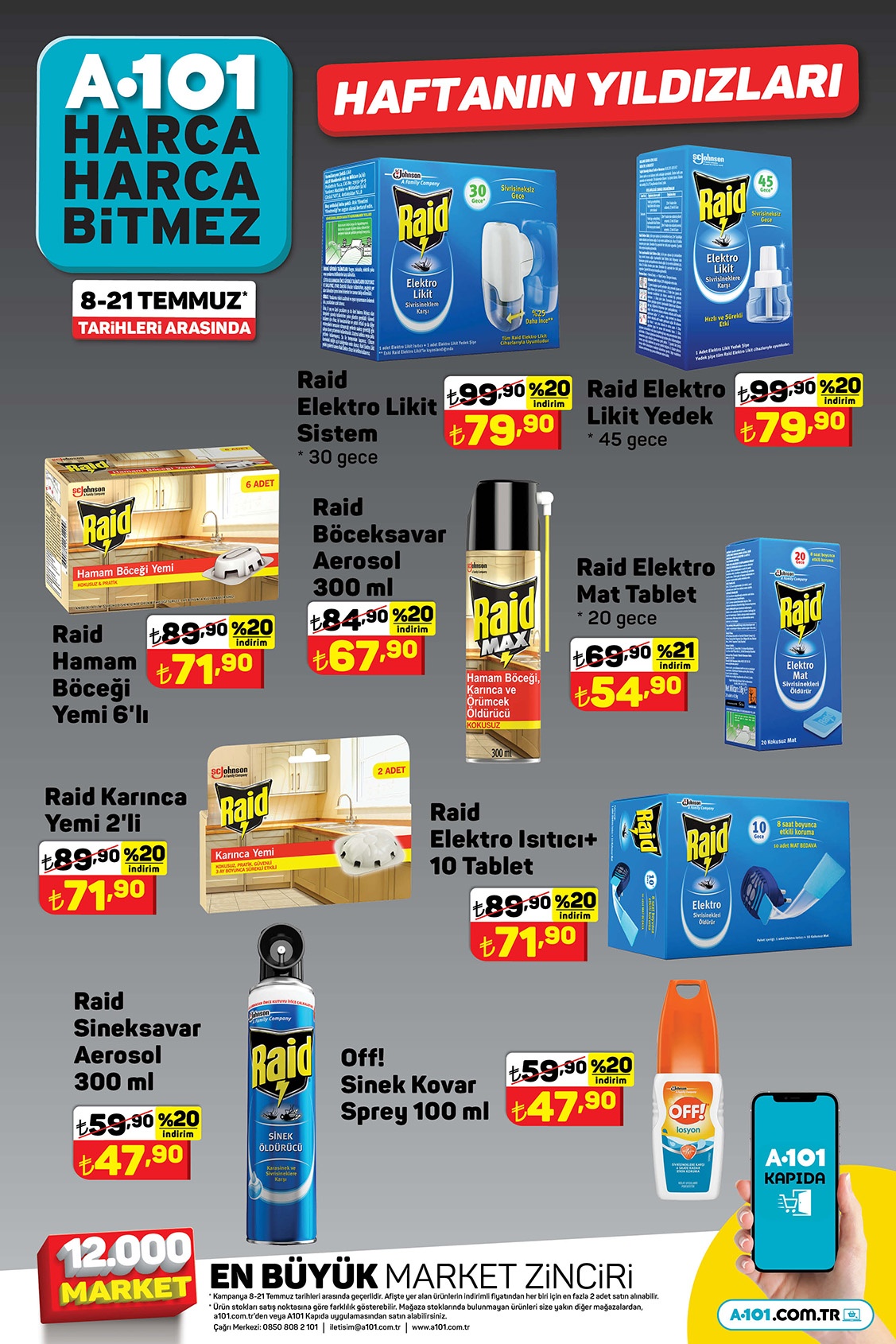 A101’de ne var ne yok indirime girdi! Torku taze peynir 49 TL, Raid sineksavar 47,90 TL, kırmızı mercimek 53,95 TL...