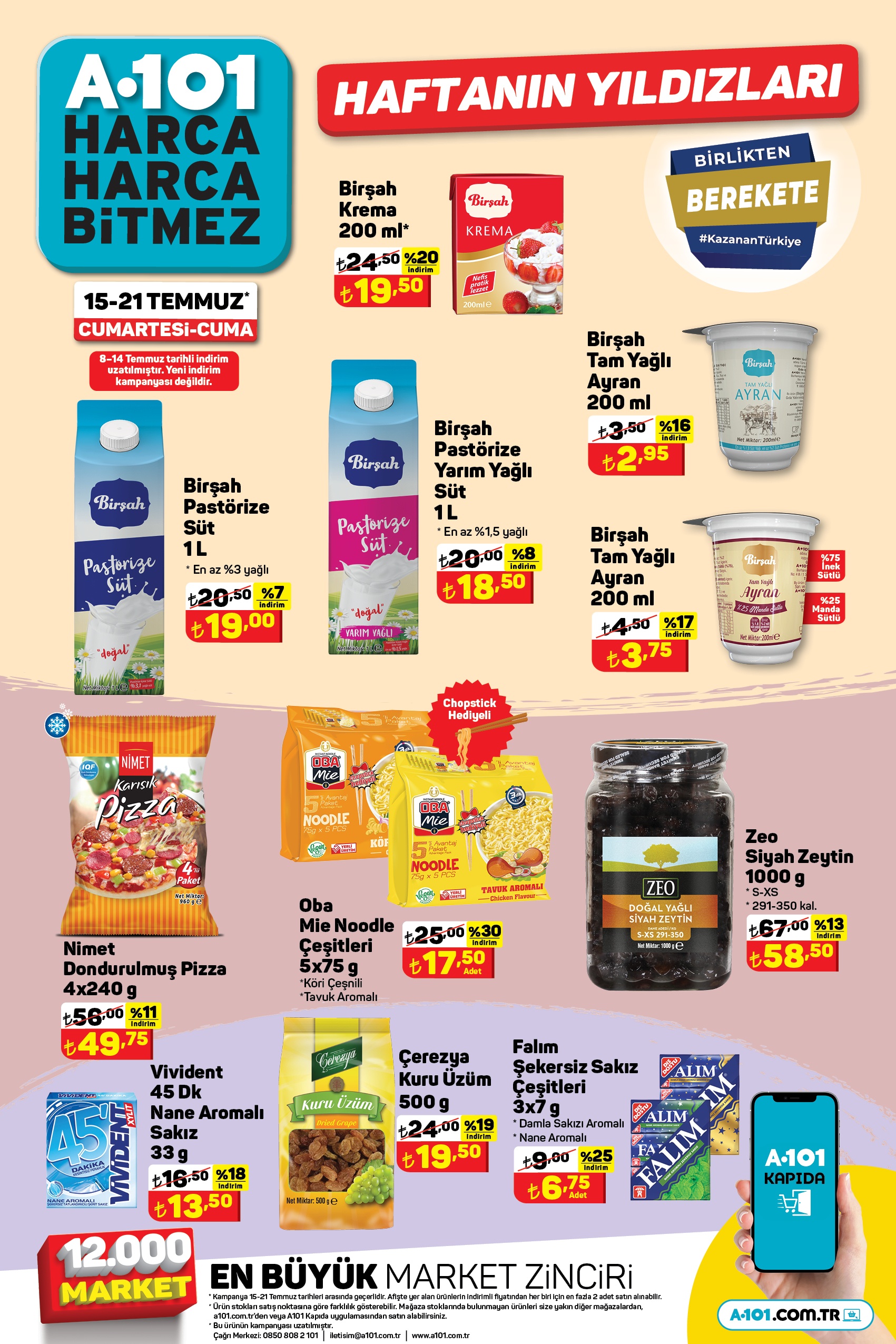 A101’de ne var ne yok indirime girdi! Torku taze peynir 49 TL, Raid sineksavar 47,90 TL, kırmızı mercimek 53,95 TL...