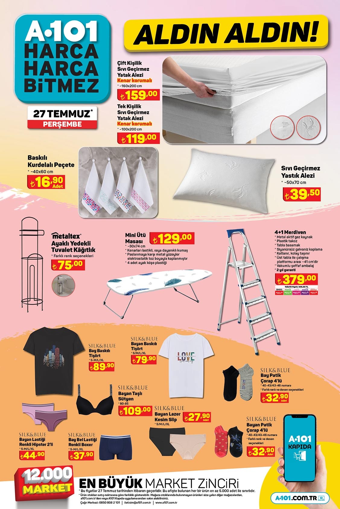 A101’de Yudum ayçiçek yağı 45,50 TL’ye, 9 parça tencere seti 1.990 TL’ye, Paşabahçe 6’lı kâse 64,90 TL’ye düştü!