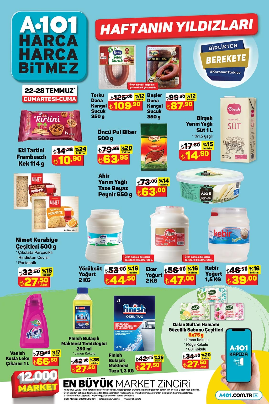 A101’de leke çıkarıcı 66,50 TL’ye, bulaşık makinesi temizleyici 27,50 TL’ye, bulaşık makinesi tuzu 27,50 TL ye düştü!