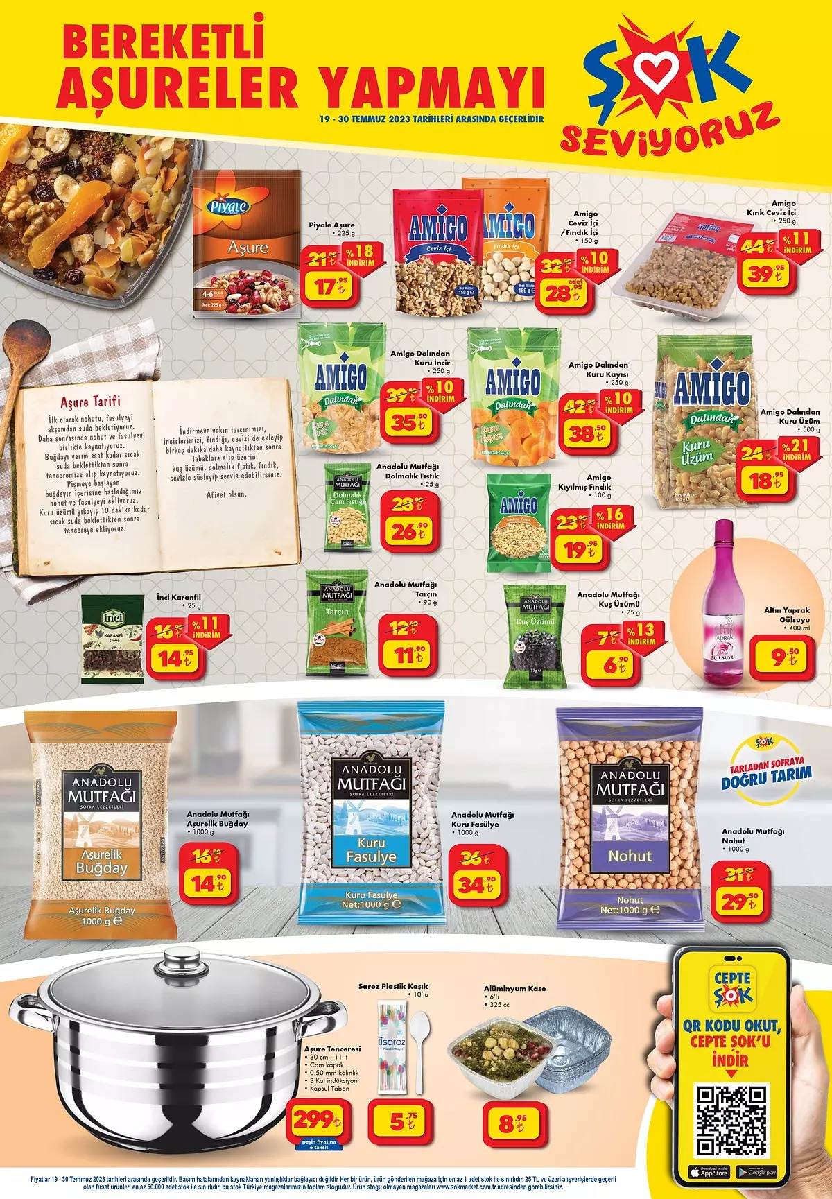 ŞOK’ta her ürüne tek tek indirim geldi! Akıllı saat 429 TL’ye, mama sandalyesi 249 TL’ye, nohut 29,50 TL’ye düştü!