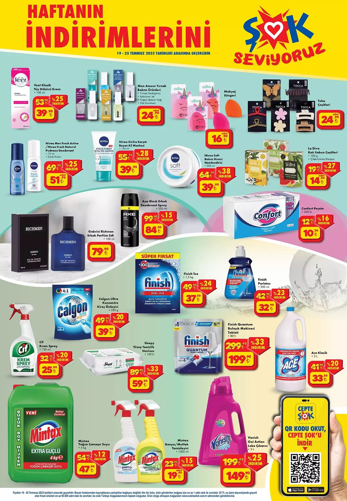 ŞOK’ta her ürüne tek tek indirim geldi! Akıllı saat 429 TL’ye, mama sandalyesi 249 TL’ye, nohut 29,50 TL’ye düştü!