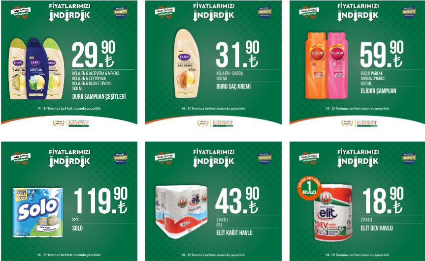 Tarım Kredi kataloğunda yok yok! Ayçiçek yağı 36 TL ye, kağıt havlu 43 TL ye düştü! Son 6 gün yetişen anında alacak...