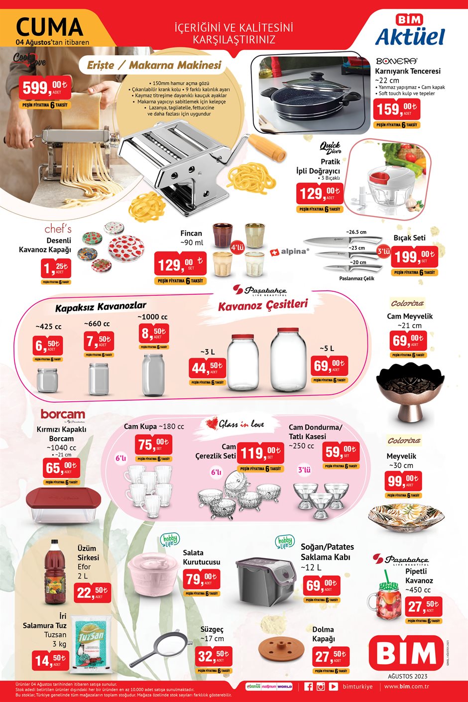 BİM de Fakir robot süpürge 4.599 TL’ye, 6 parça cam kupa 75 TL’ye, kırmızı kapaklı borcam 65 TL’ye düştü!