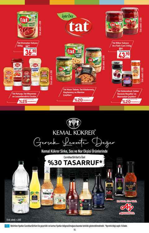 Carrefour’dan müjde! Yudum ayçiçek yağı 129,90 TL’ye, domates salçası 36,90 TL’ye, Sleepy bebek bezi 50,85 TL’ye düştü! 